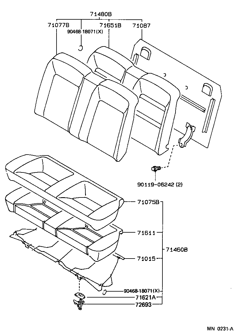 71075-1E240-04 COVER, REAR SEAT CUSHION (FOR BENCH TYPE) product image