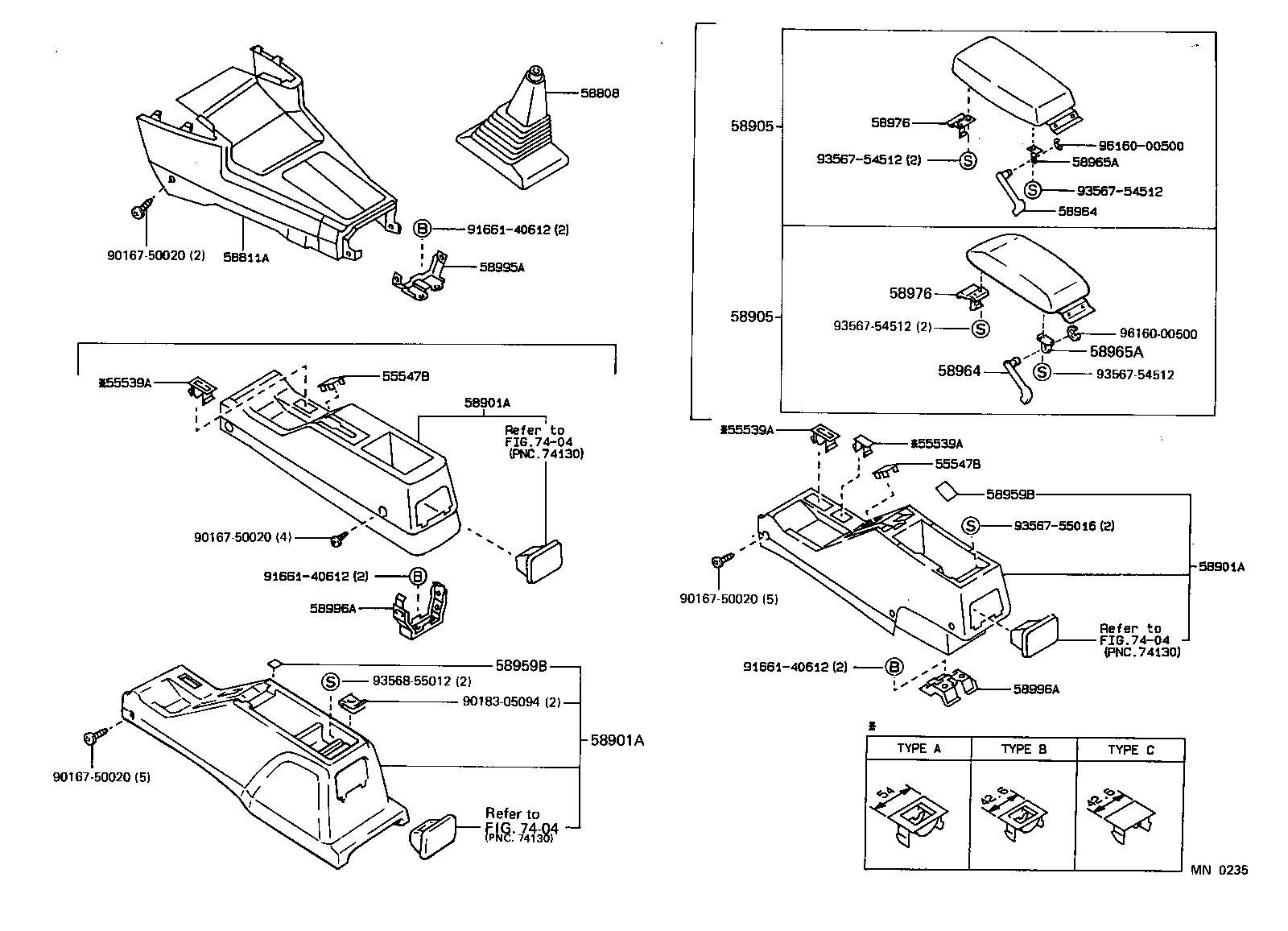 58976-20020 STRIKER, CONSOLE COMPARTMENT DOOR LOCK product image