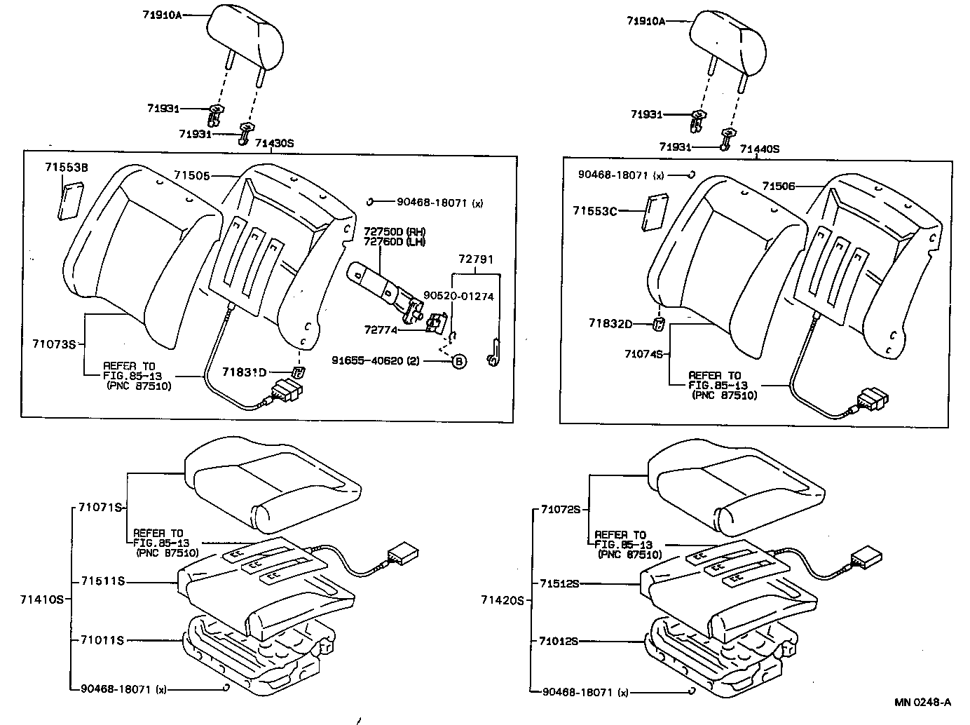 71410-1K360-04 CUSHION ASSY, FRONT SEAT, RH(FOR SEPARATE TYPE) product image