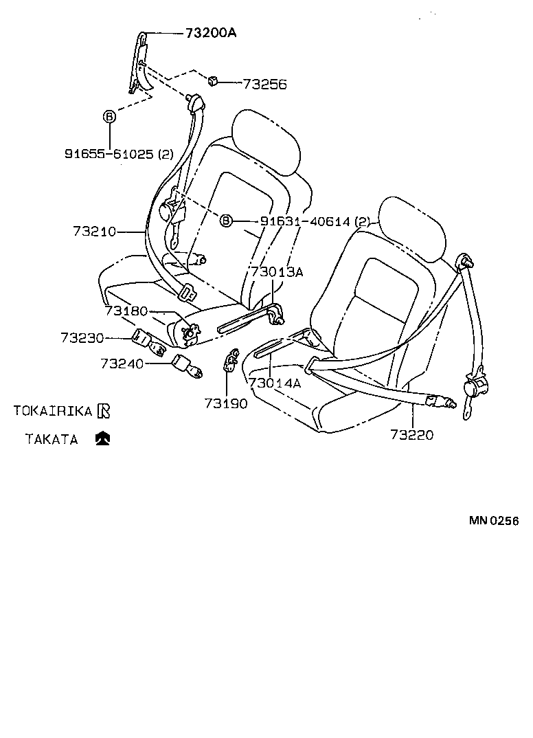 73012-12030 BRACKET ASSY, SEAT BELT INNER ANCHOR, LH product image