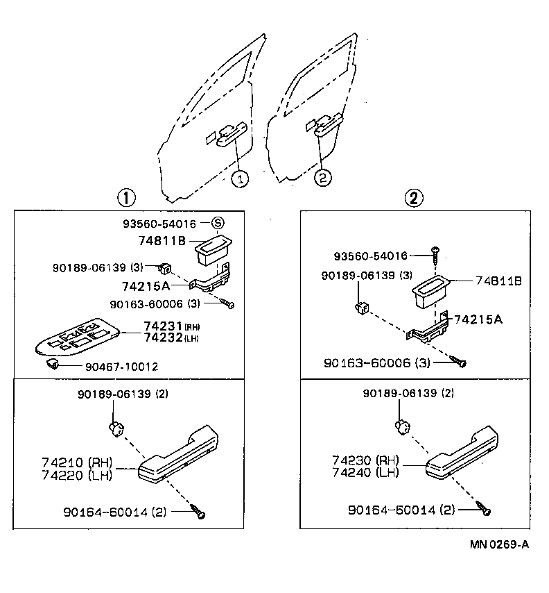 74232-12050-04 PANEL, FRONT ARMREST BASE, UPPER LH product image