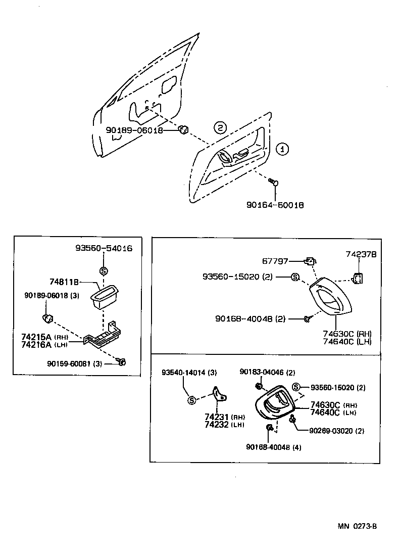 Toyota 74348-12020-12 HOLDER, VISOR