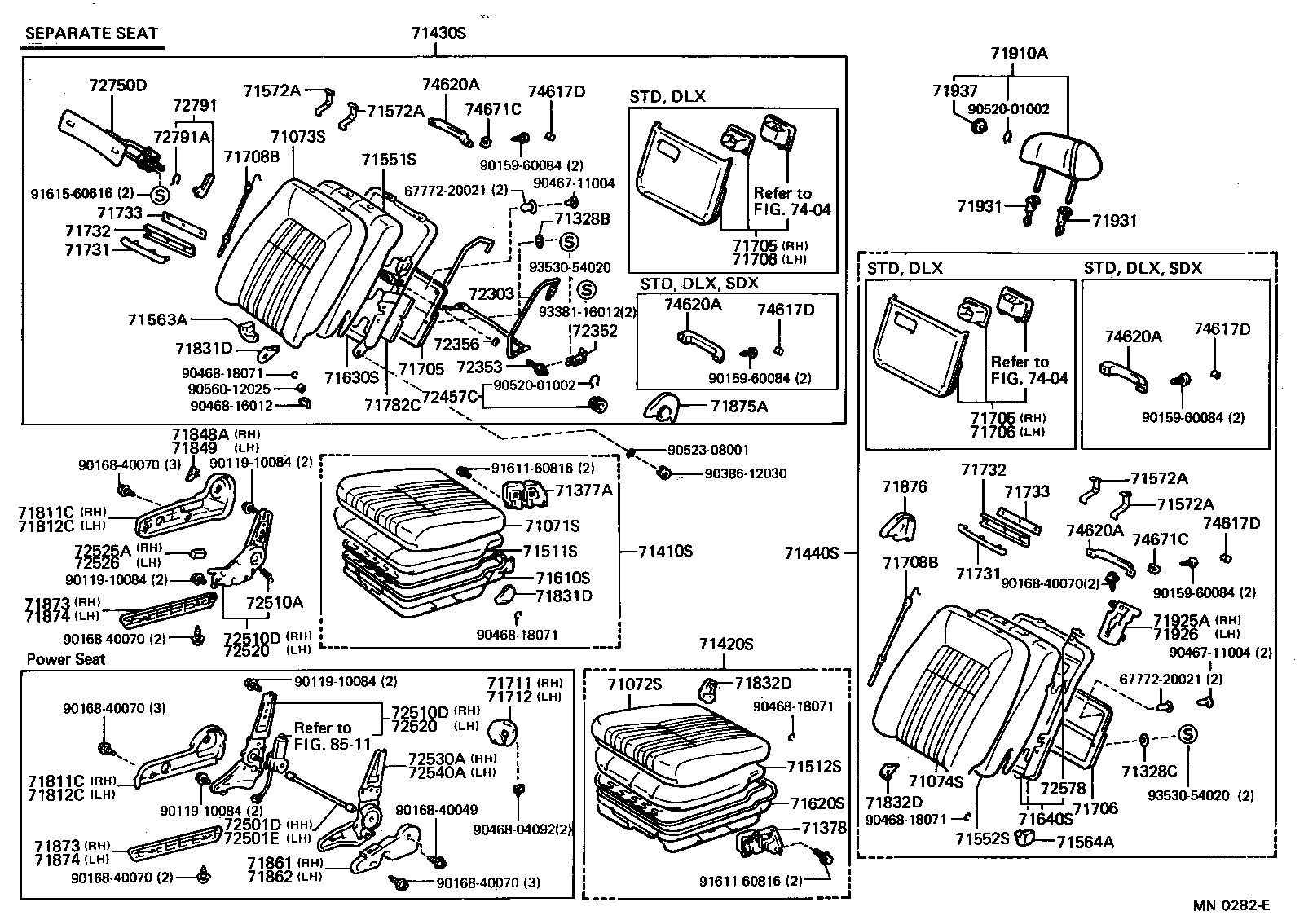 71630-30880 SPRING ASSY, FRONT SEAT BACK, RH(FOR SEPARATE TYPE) product image