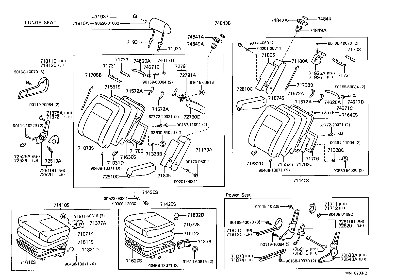 71630-30880 SPRING ASSY, FRONT SEAT BACK, RH(FOR SEPARATE TYPE) product image