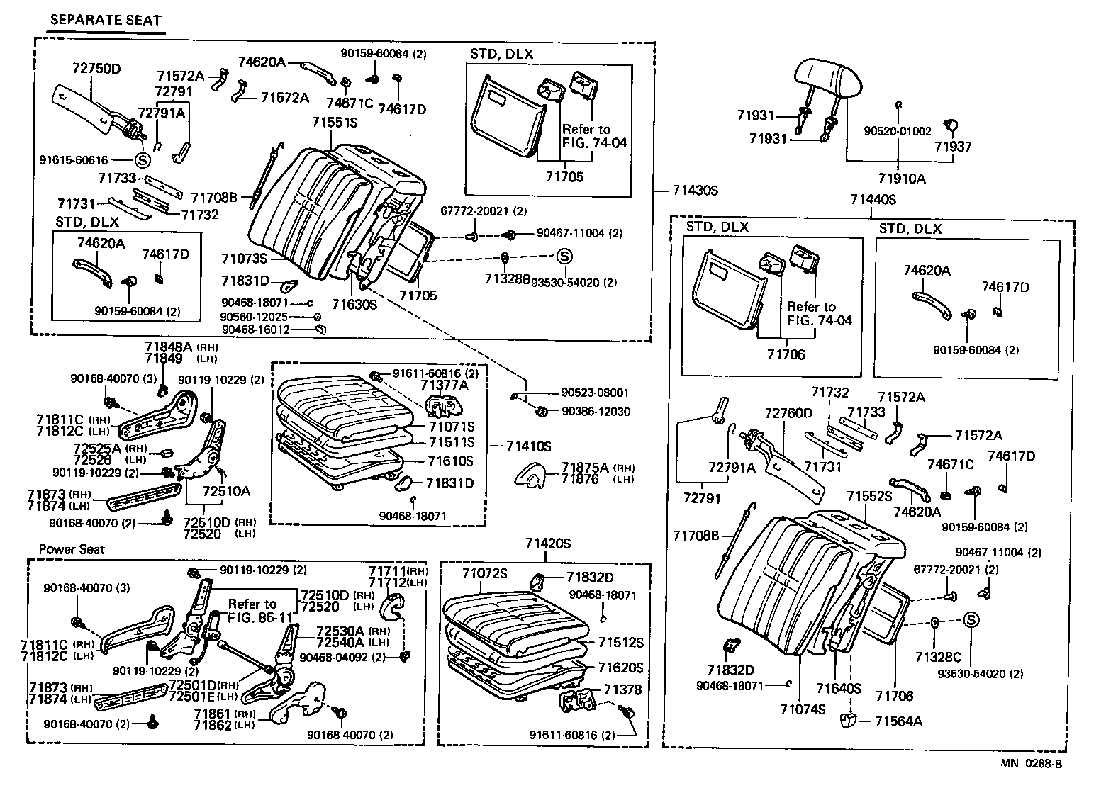 71630-30770 SPRING ASSY, FRONT SEAT BACK, RH(FOR SEPARATE TYPE) product image