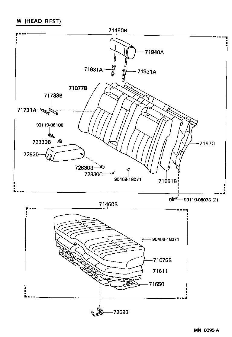 71015-30260 SPRING ASSY, REAR SEAT CUSHION product image