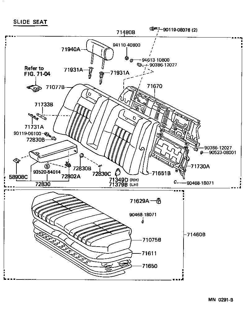71015-30260 SPRING ASSY, REAR SEAT CUSHION product image