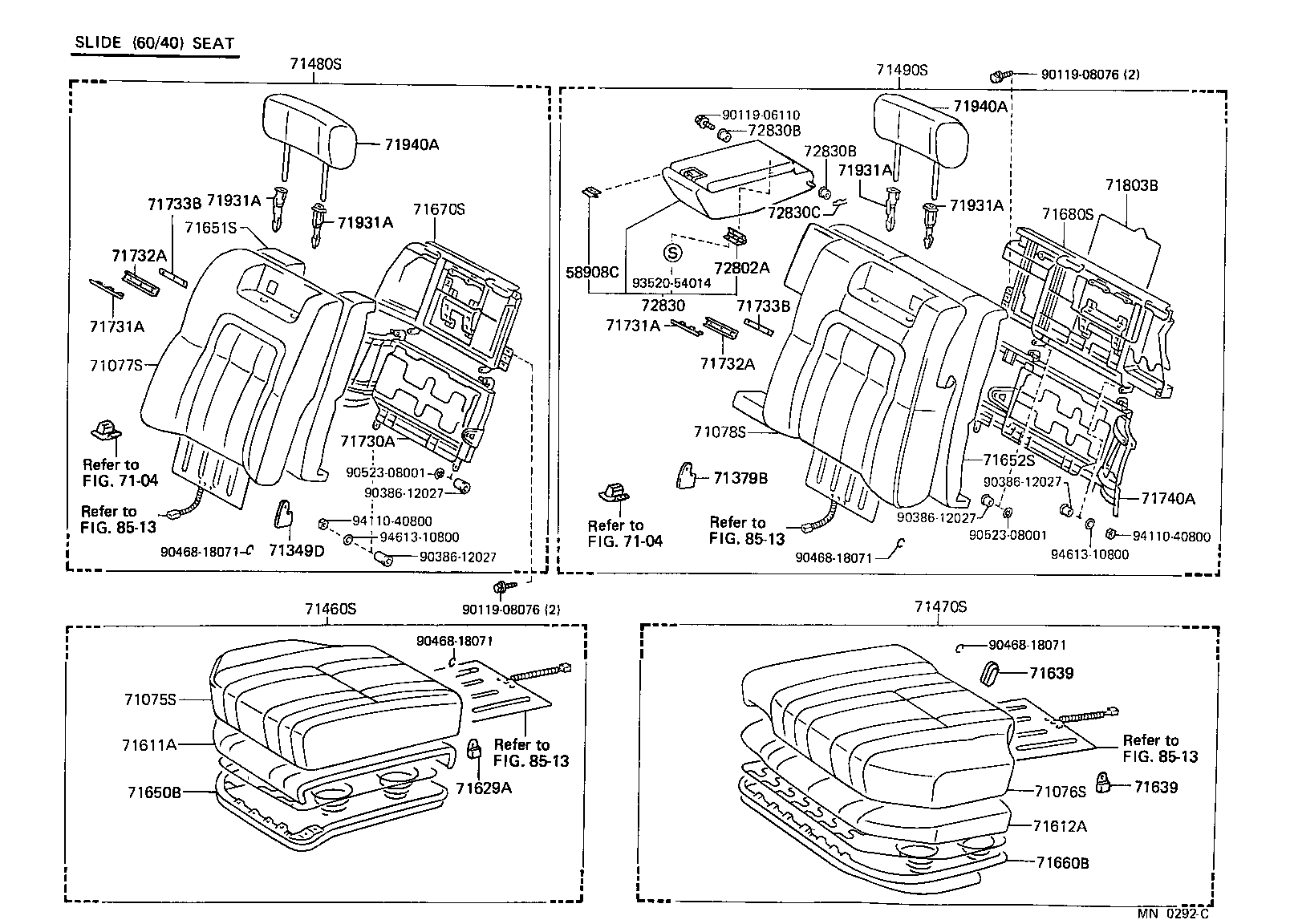 71015-30260 SPRING ASSY, REAR SEAT CUSHION product image