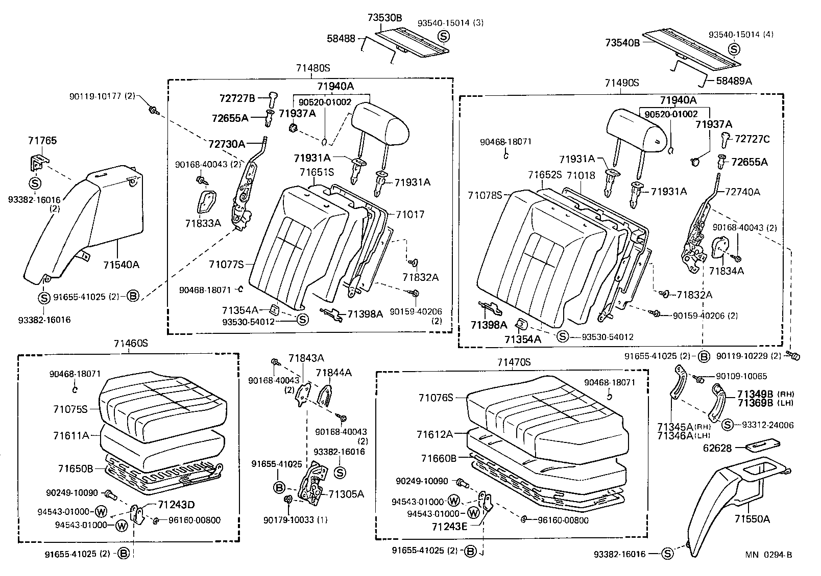 71015-30260 SPRING ASSY, REAR SEAT CUSHION product image