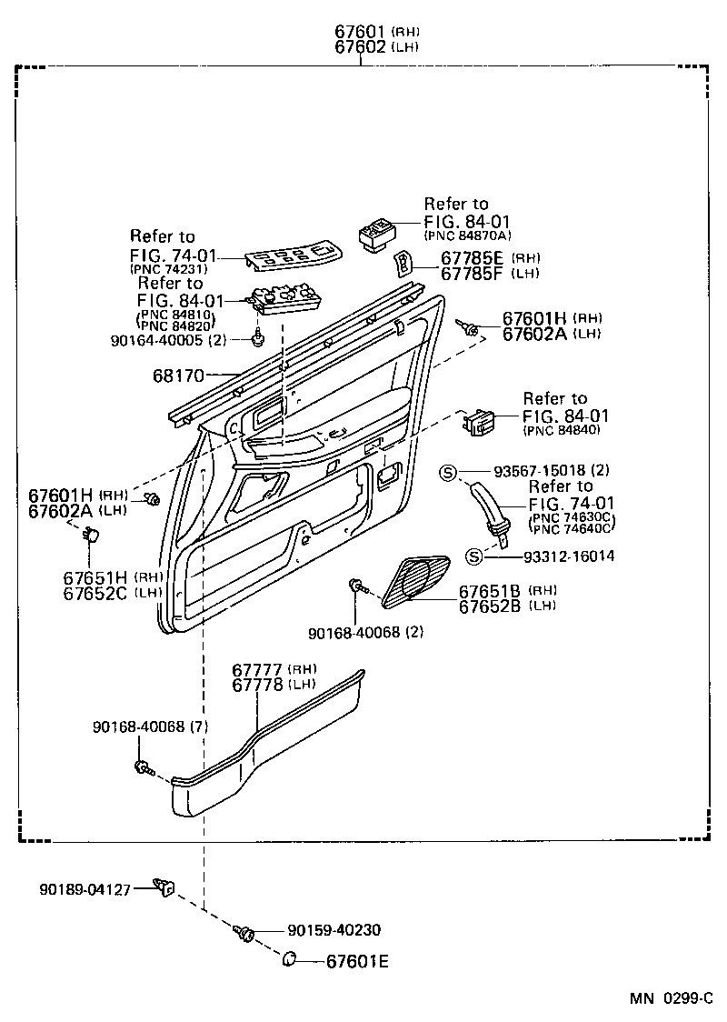 67404-30120 FRAME SUB-ASSY, FRONT DOOR, REAR LOWER LH product image