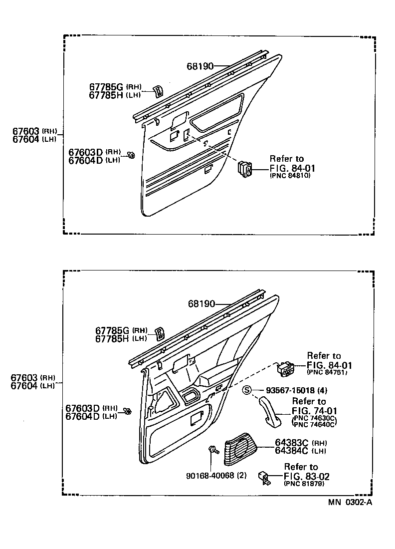 67003-30410 PANEL SUB-ASSY, REAR DOOR, RH product image