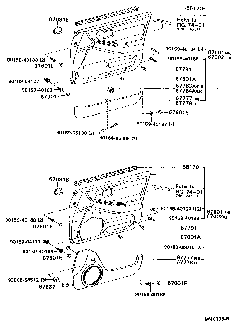 67404-20070 GUIDE SUB-ASSY, FRONT DOOR WINDOW, REAR LH product image
