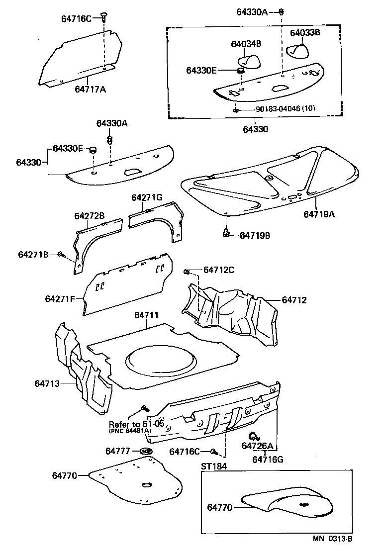 Toyota 64330-2B220-04 PANEL ASSY, PACKAGE TRAY TRIM