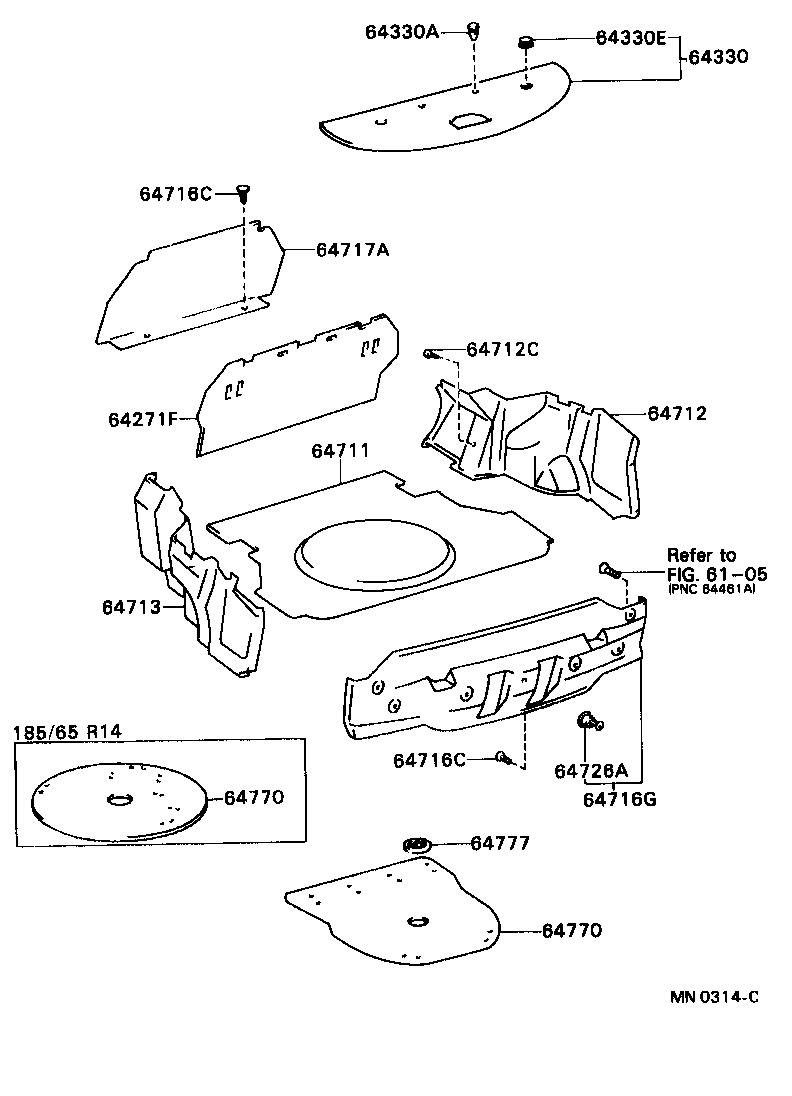64719-20100-01 COVER, LUGGAGE COMPARTMENT DOOR product image