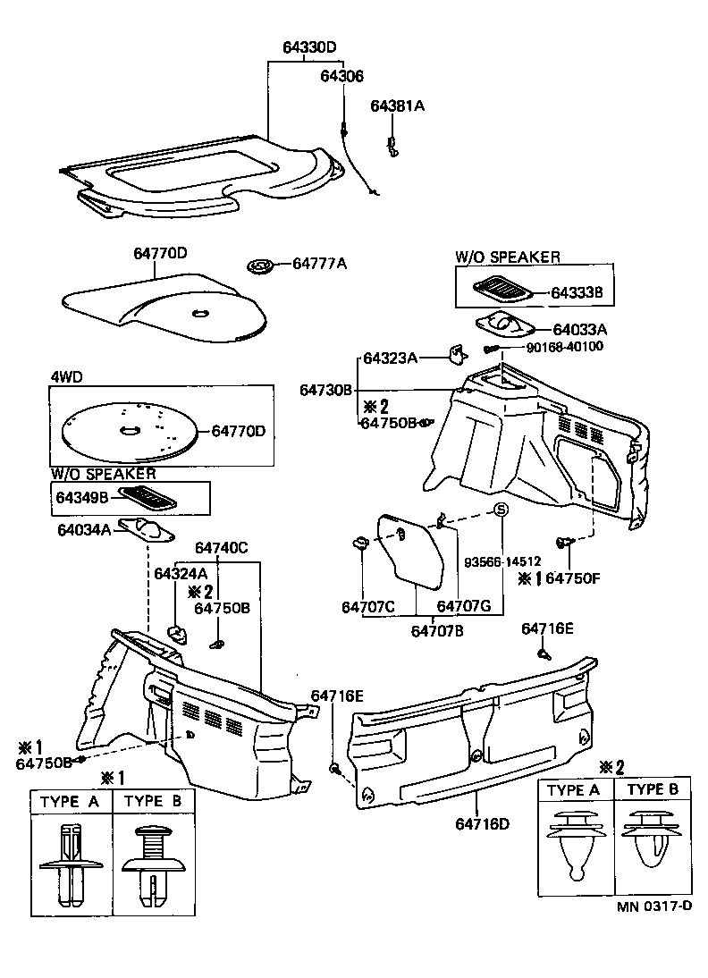 Toyota 64330-2B170-02 PANEL ASSY, PACKAGE TRAY TRIM
