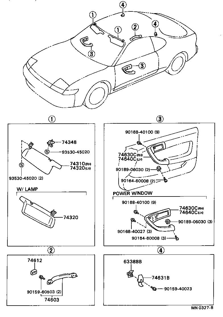 74310-2B040-03 VISOR ASSY, RH product image