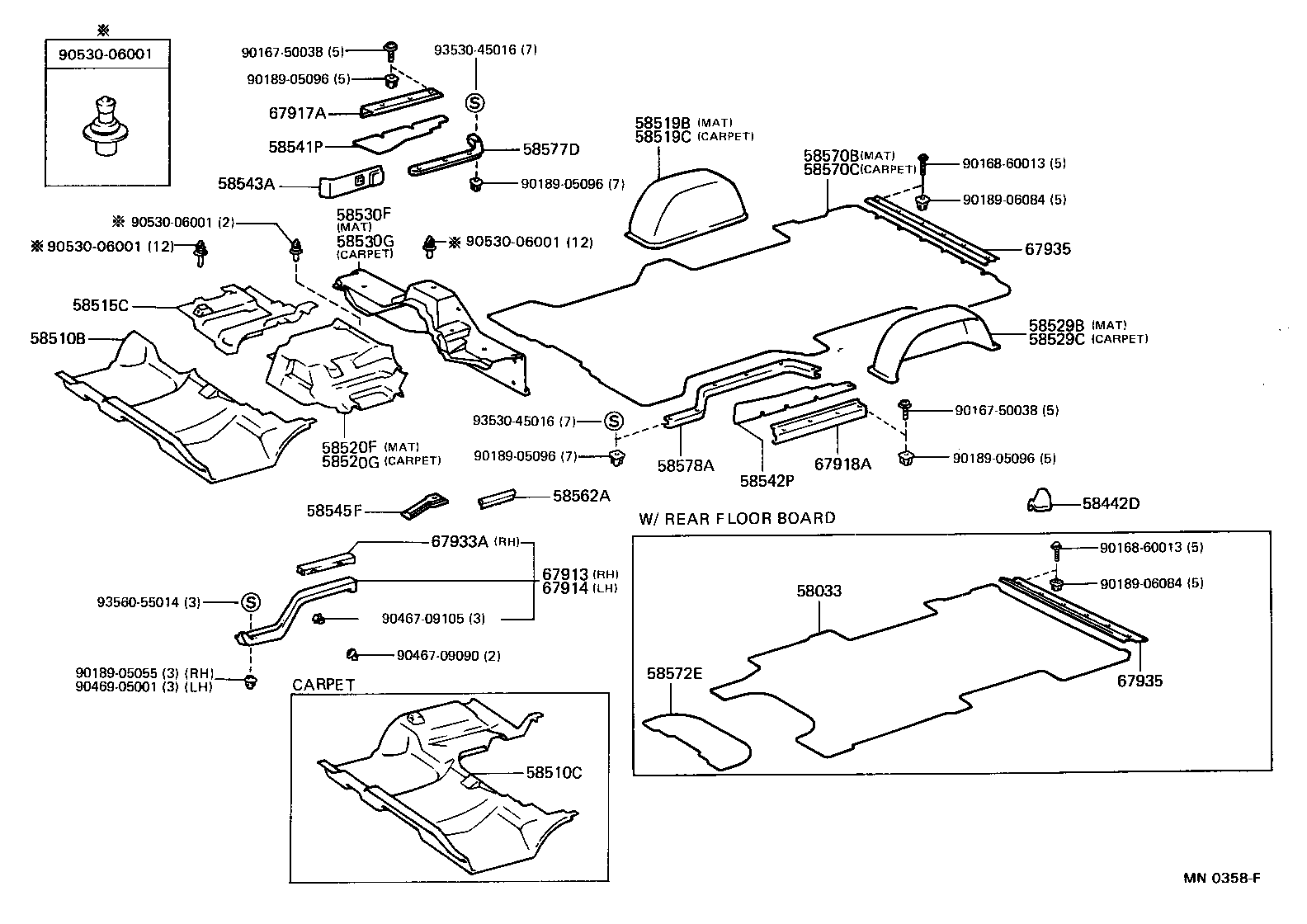 58050-95J55 MAT ASSY, REAR FLOOR product image