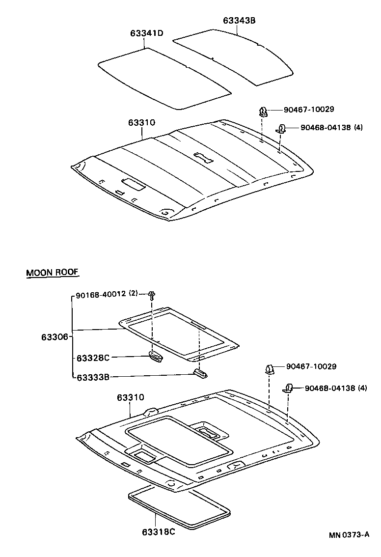 63328-22010-12 KNOB, SUNSHADE TRIM product image