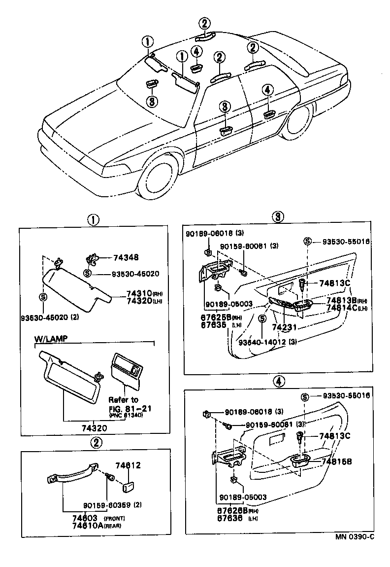 74348-20040-12 HOLDER, VISOR product image