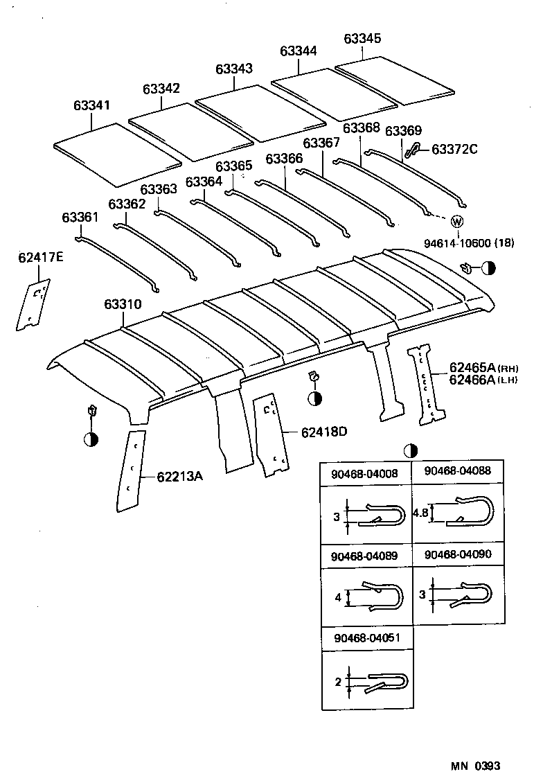 63341-26060 PAD, ROOF SILENCER, NO.2 product image