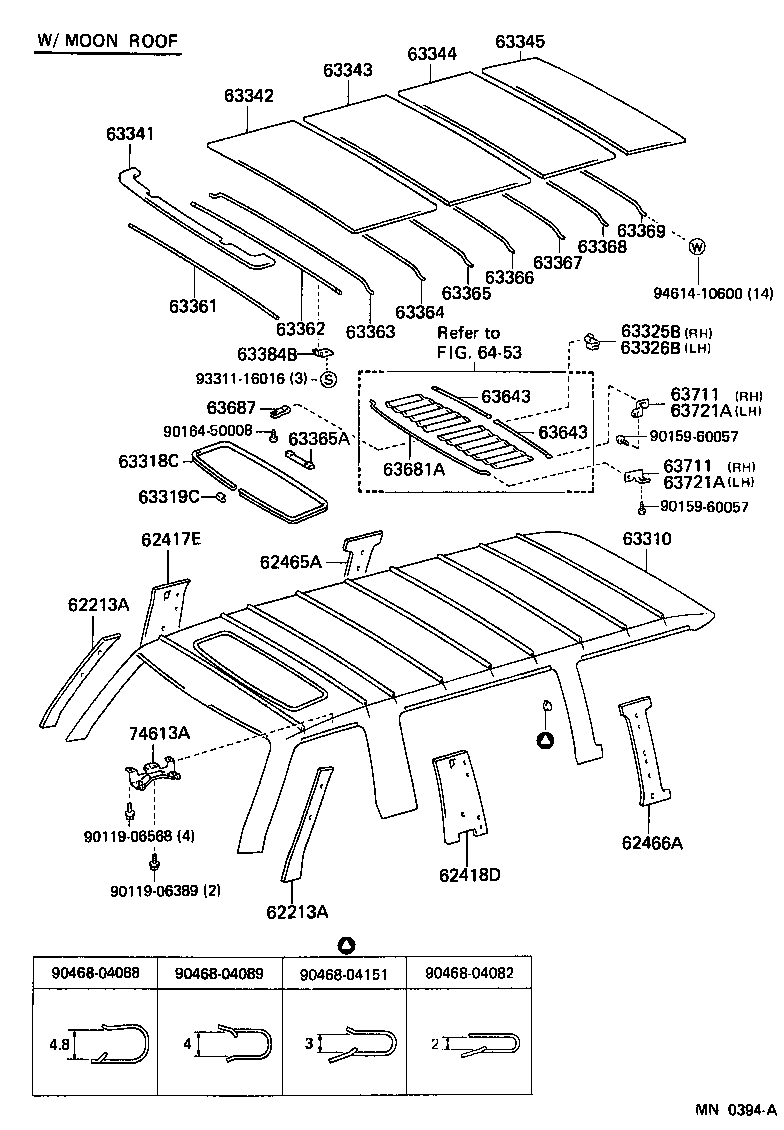 63341-26060 PAD, ROOF SILENCER, NO.2 product image