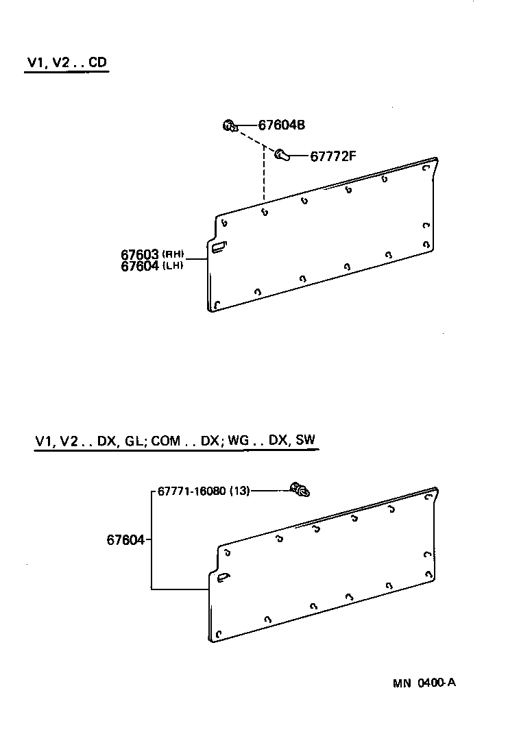 67004-26080 DOOR SUB-ASSY, SLIDE, LH product image