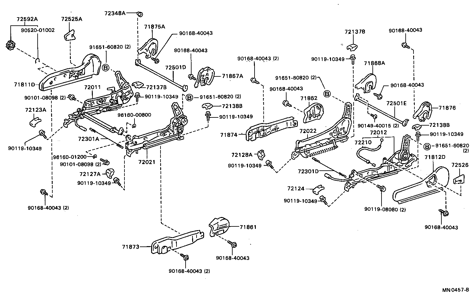 71875-20030-04 COVER, RECLINING ADJUSTER INSIDE, RH product image
