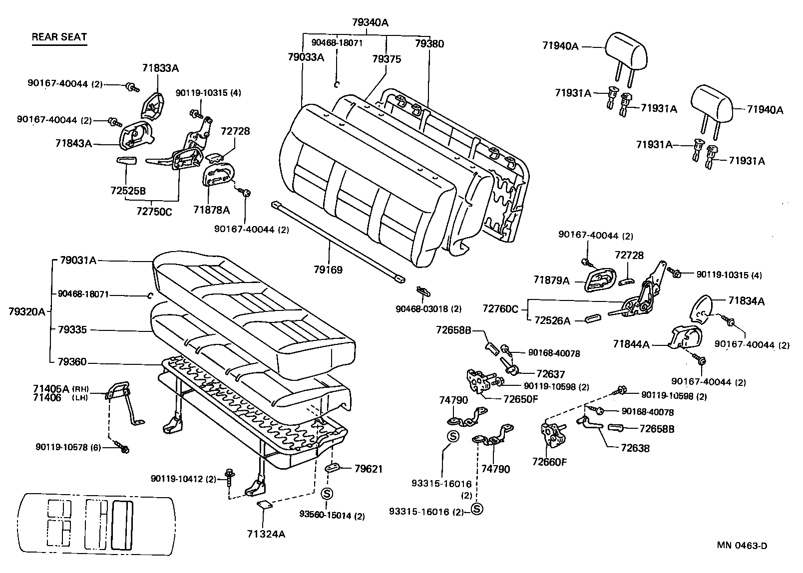 71012-95J18 FRAME SUB-ASSY, FRONT SEAT CUSHION, LH product image