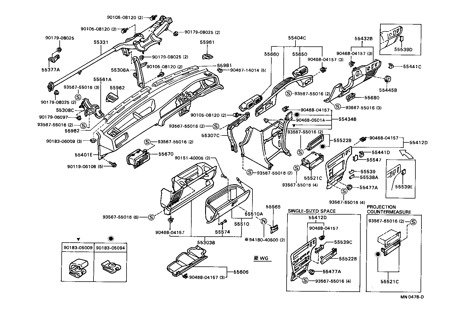 55307-20120 BRACE SUB-ASSY, INSTRUMENT PANEL, NO.2 product image