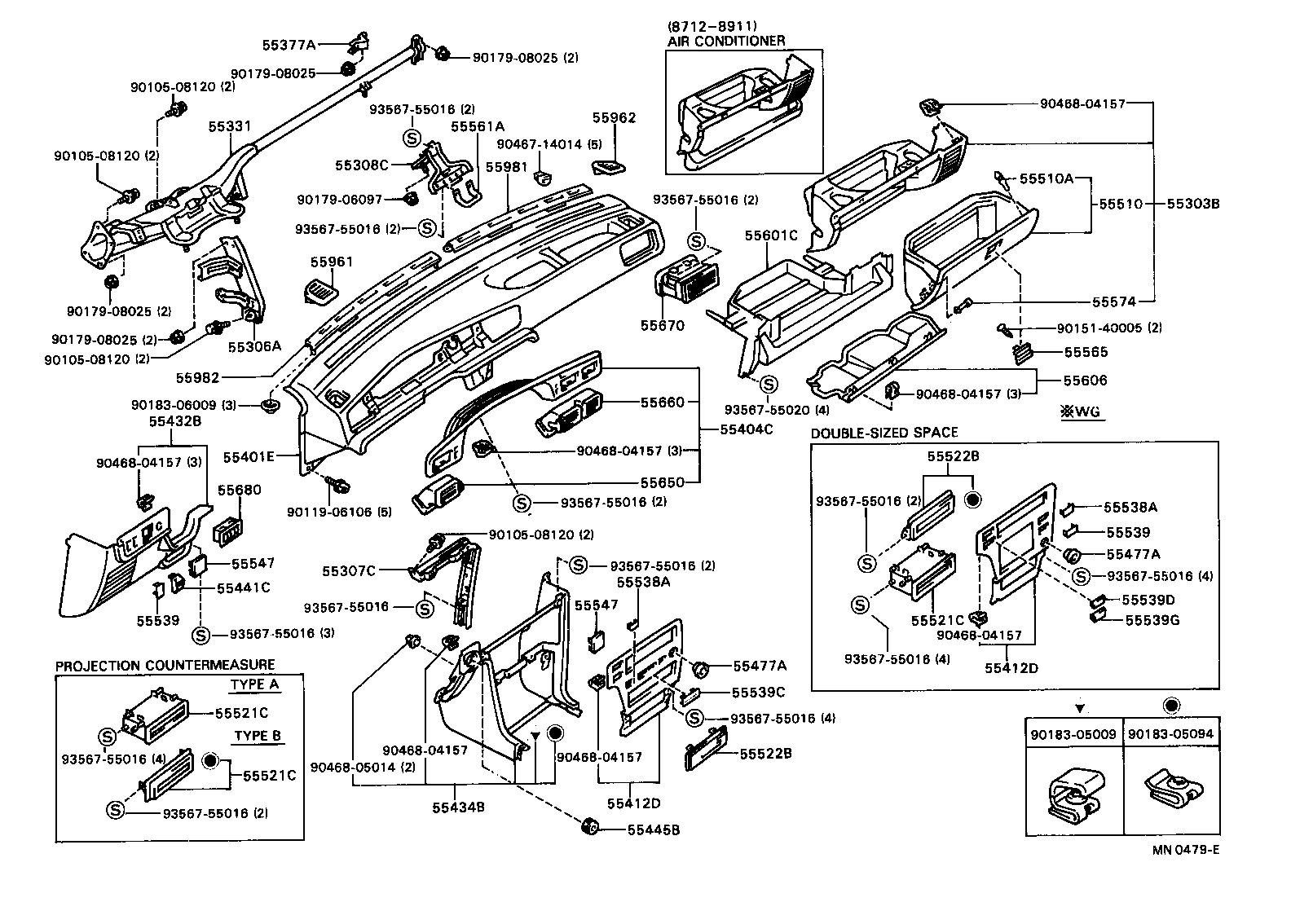 55307-20120 BRACE SUB-ASSY, INSTRUMENT PANEL, NO.2 product image