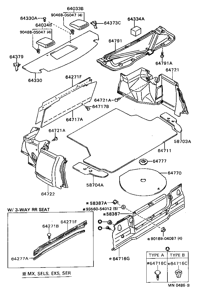 58703-20120 COVER SUB-ASSY, LUGGAGE COMPARTMENT SIDE, RH product image