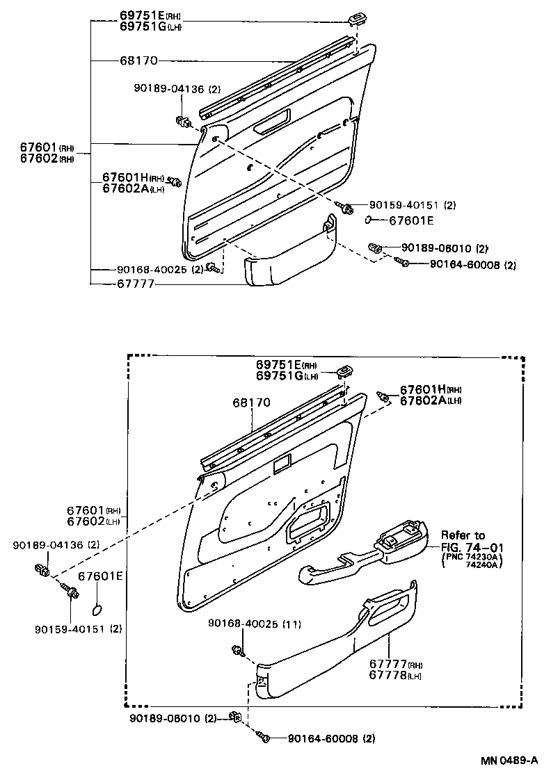 67491-20150 GARNISH, FRONT DOOR LOWER FRAME BRACKET, RH product image