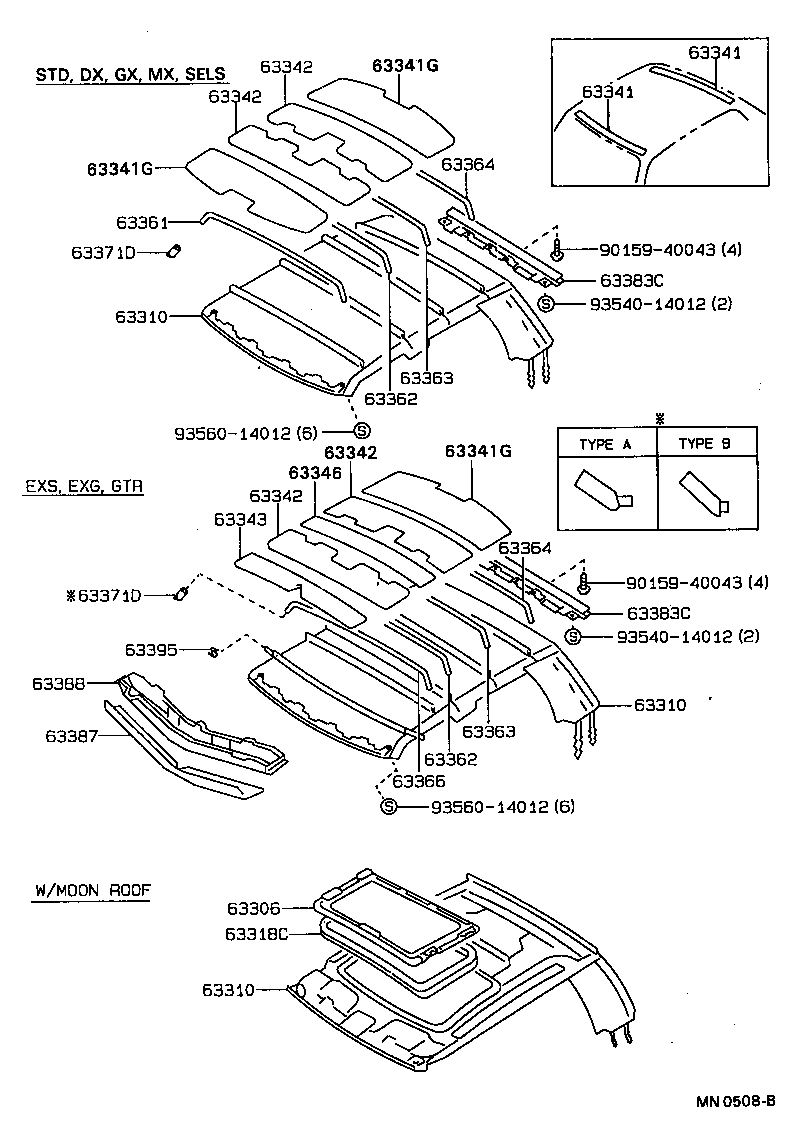 63346-94700 PAD, ROOF SILENCER, NO.6 product image