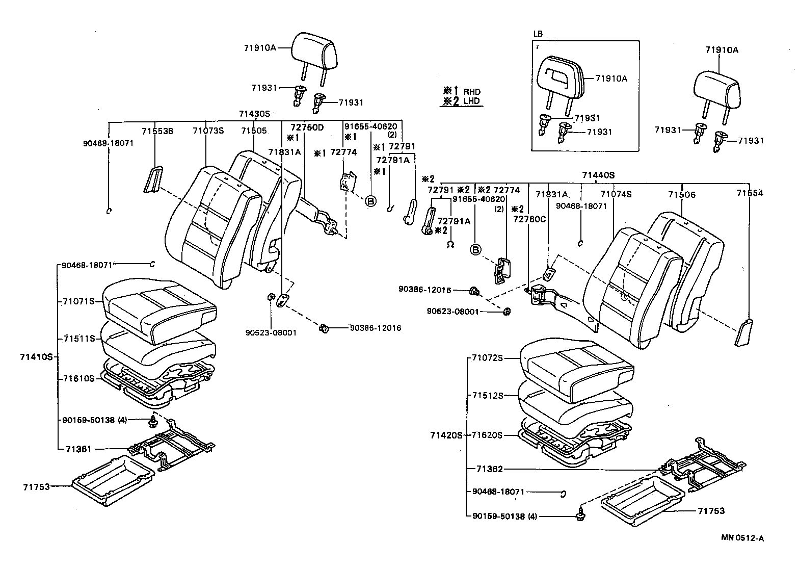 72750-20090 ADJUSTER ASSY, LUMBAR SUPPORT, RH product image