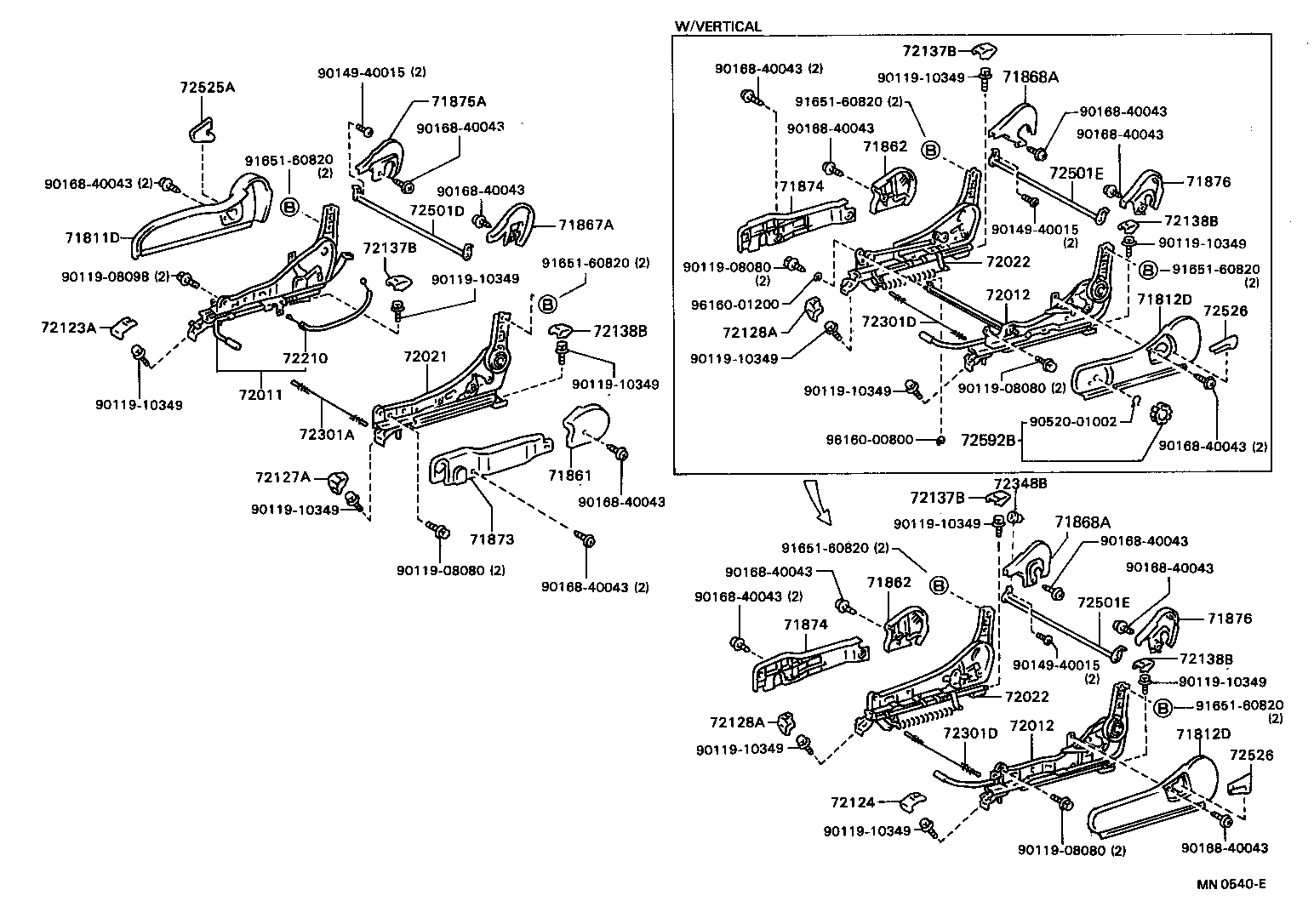71875-20030-04 COVER, RECLINING ADJUSTER INSIDE, RH product image