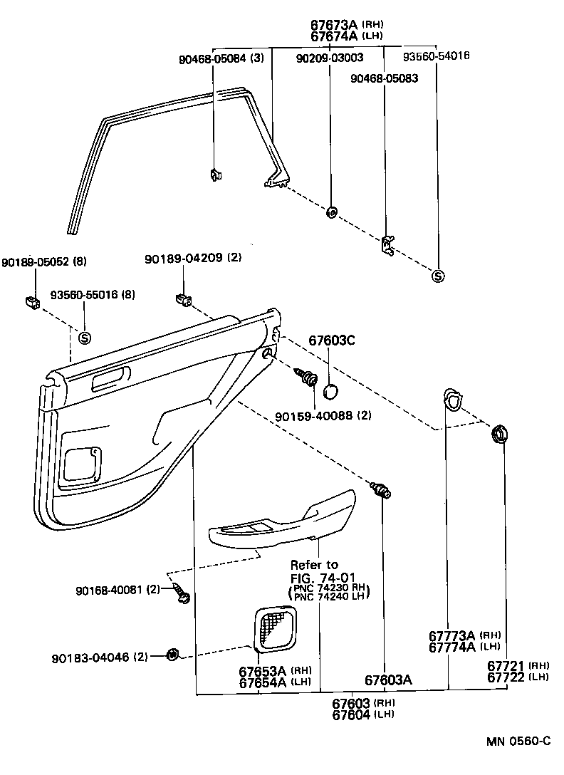 90541-10022 CUSHION, REAR DOOR PANEL product image