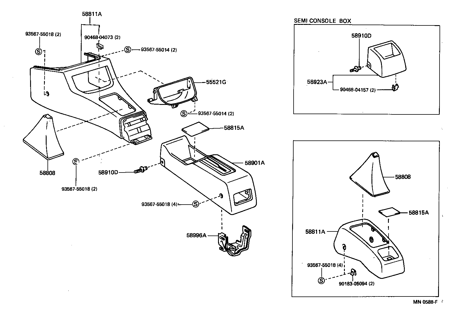 58996-10060 BRACKET, CONSOLE BOX MOUNTING, NO.2 product image