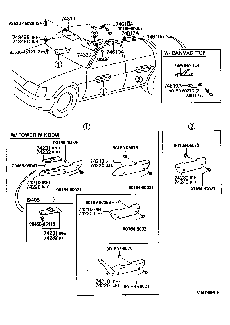74348-12010-55 HOLDER, VISOR, RH product image