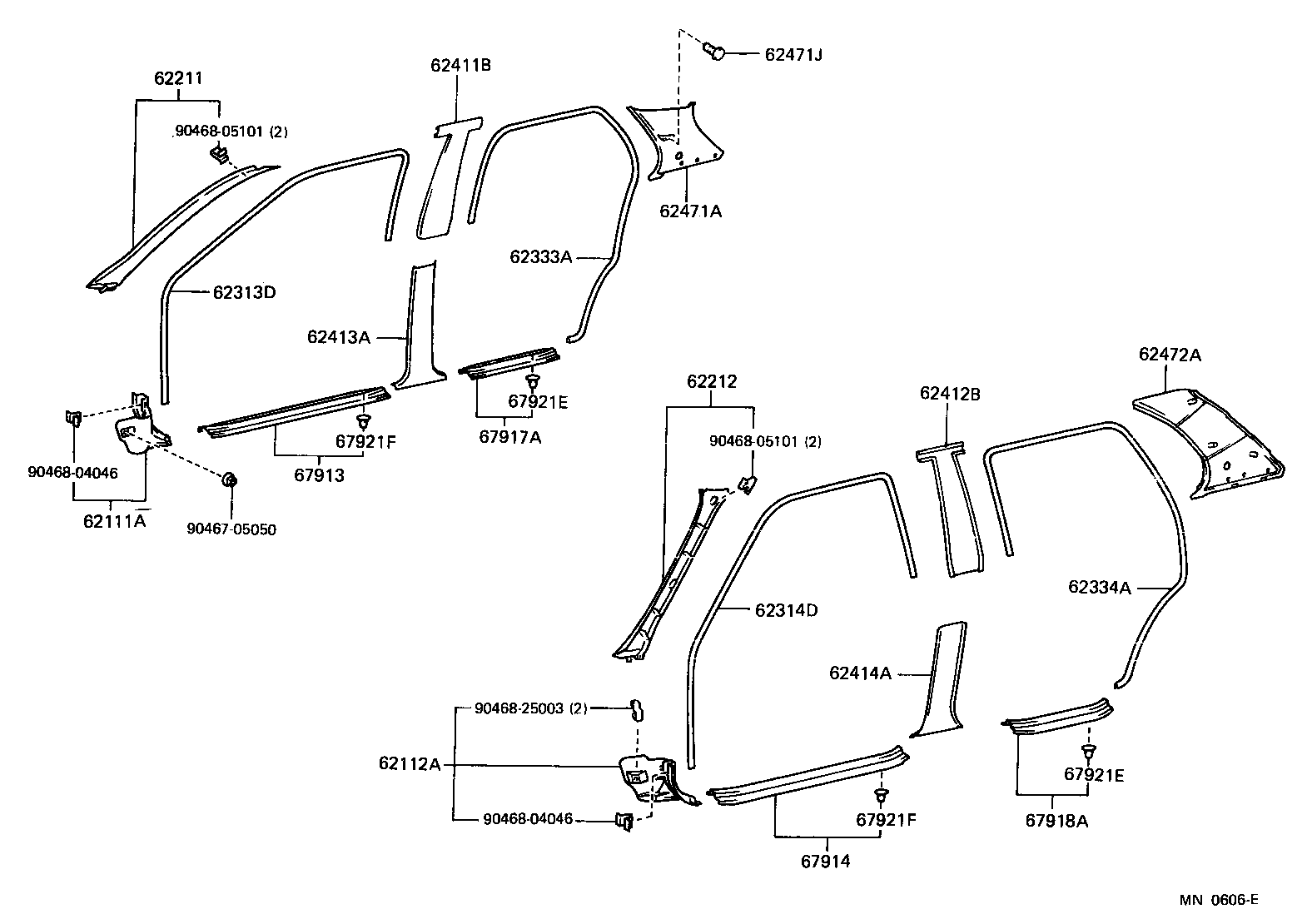 62520-10870 BOARD, QUARTER INSIDE TRIM, LH product image