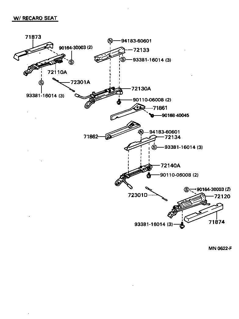 71012-10110 FRAME SUB-ASSY, FRONT SEAT CUSHION, LH product image