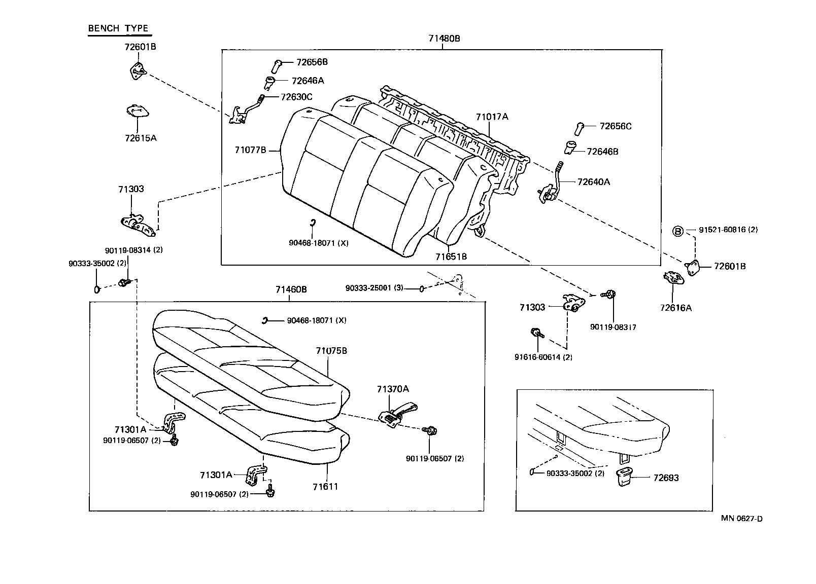 71065-10180-03 COVER, REAR SEAT CUSHION (FOR BENCH TYPE) product image