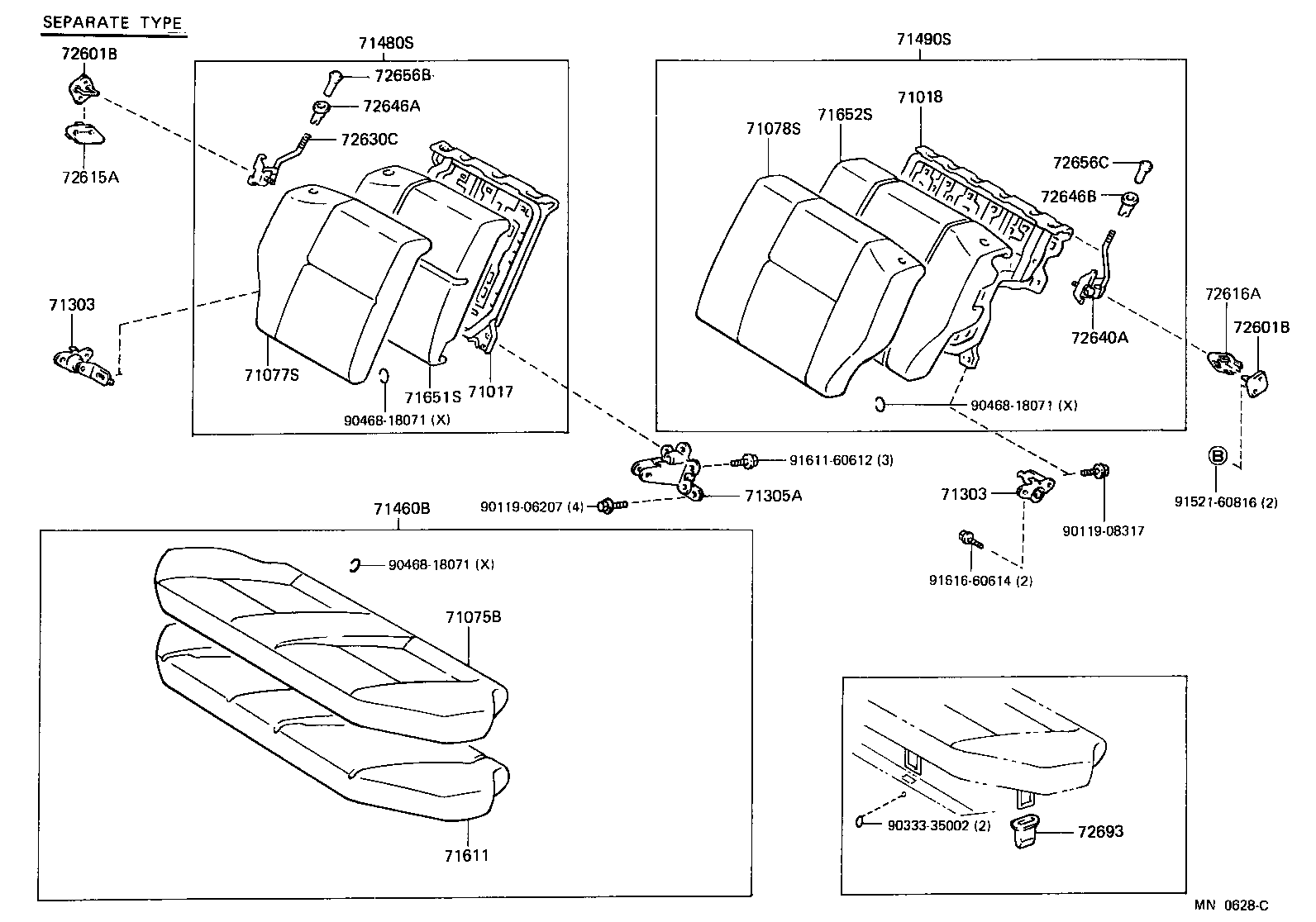 71065-10180-03 COVER, REAR SEAT CUSHION (FOR BENCH TYPE) product image