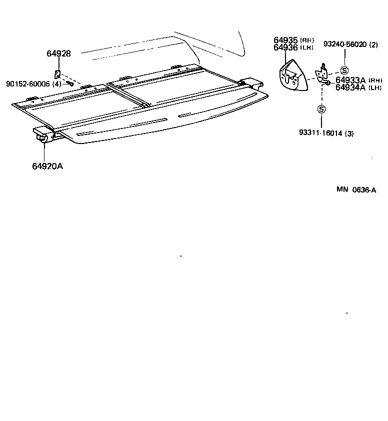 Toyota 64936-28010-R9 HOLDER, TONNEAU COVER, LH