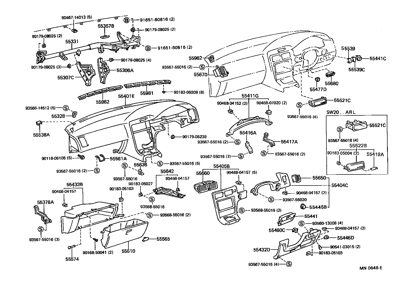 55307-17031 BRACE SUB-ASSY, INSTRUMENT PANEL, NO.2 product image