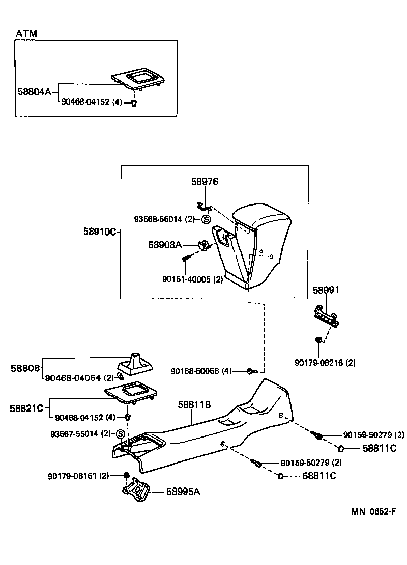 58804-17050 PANEL SUB-ASSY, CONSOLE, UPPER product image