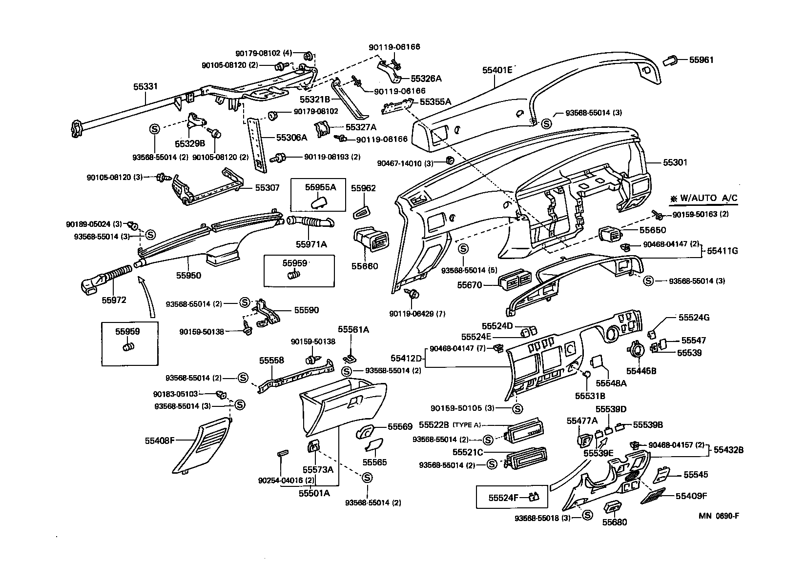 55307-60040 REINFORCEMENT SUB-ASSY, INSTRUMENT PANEL, LOWER product image