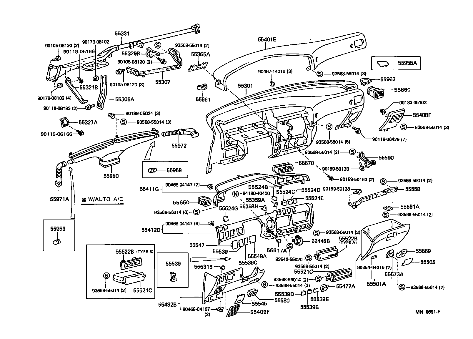 55307-60040 REINFORCEMENT SUB-ASSY, INSTRUMENT PANEL, LOWER product image