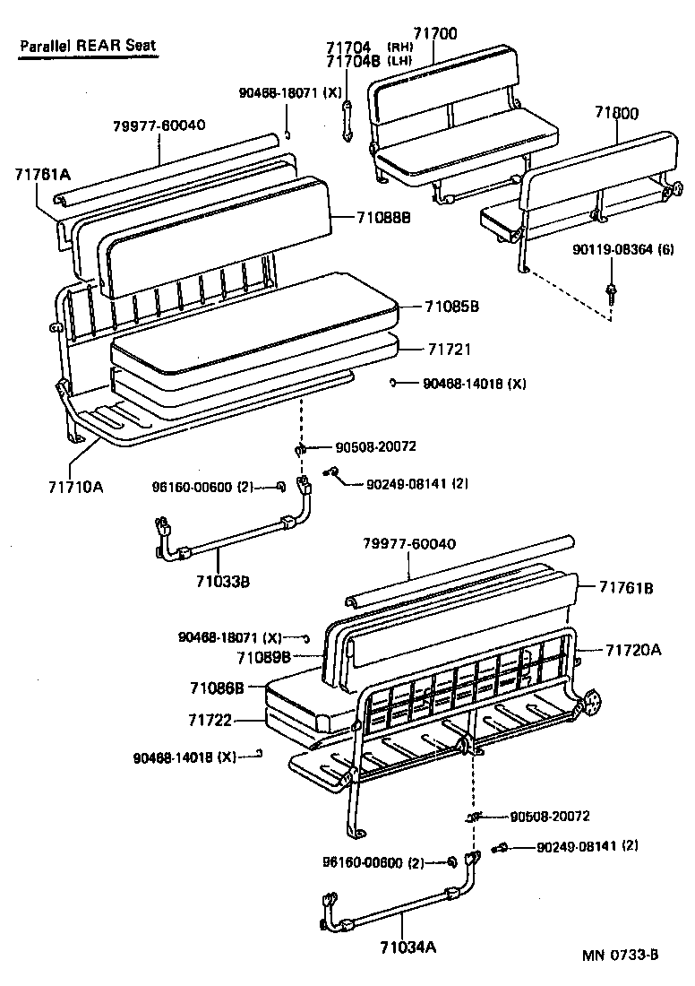 71014-60122 FRAME SUB-ASSY, FRONT SEAT BACK, LH product image
