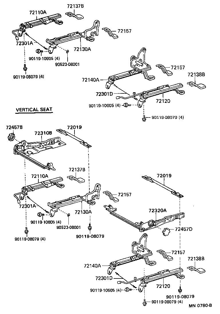 71630-60041 SPRING ASSY, FRONT SEAT BACK, RH(FOR SEPARATE TYPE) product image