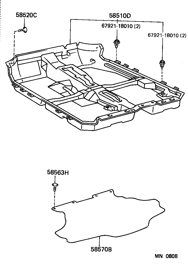 90467-06016-B3 CLIP(FOR FRONT FLOOR CARPET) product image